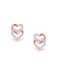 Twin Heart Stud Earrings