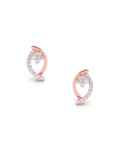 Diamonds Loop Stud Earrings