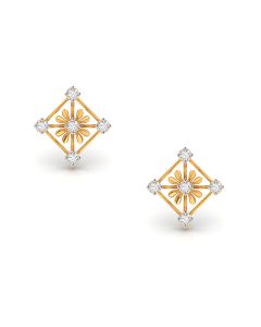 Floral Charm Diamond Earrings