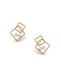 Two Square Diamond Studs