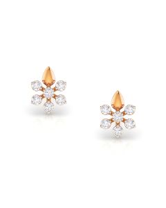 Luminous Floral Charm Diamond Earrings