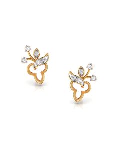 Floral Elegance Diamond Earrings