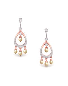 Pearl Drop Chandelier Earrings