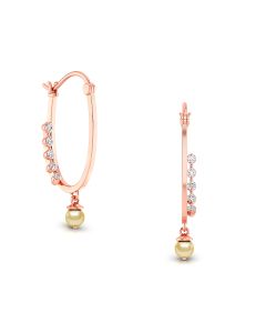 Grand Rose Gold Loop Earrings