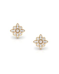 Glistening Flower Stud Earrings