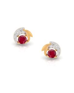 Ravishing Ruby Diamond Studs