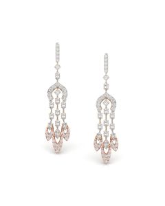 Jazzy Rose Gold Diamond Earrings