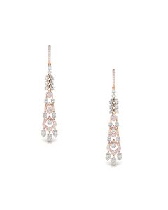 Embellished Diamond Rose Gold Earrings