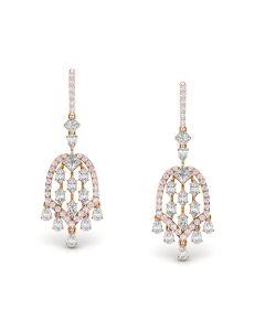 Stunning Diamond Rose Gold Earrings