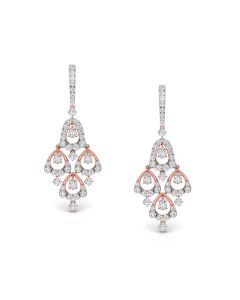 Adorable Rose Gold Diamond Earrings