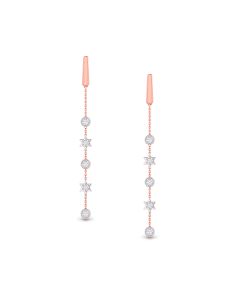 Sparkling Rose Gold Diamond Tassels