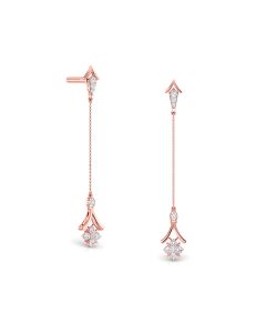 Gorgeous Rose Gold Diamond Earrings