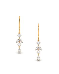 Sparkling Droplet Diamond Earrings