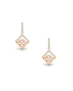 Radiant Cut Diamond Drop Earrings