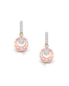 Contemporary Circular-Drop Diamond Earrings