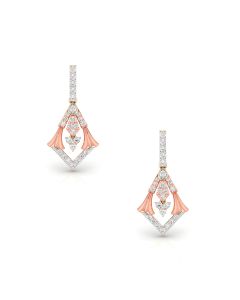 Designer Rose Gold Diamond Studs