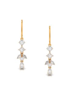 Fashionable Diamond Drop Long Earrings