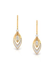 Scintillating Diamonds Droplet Earrings