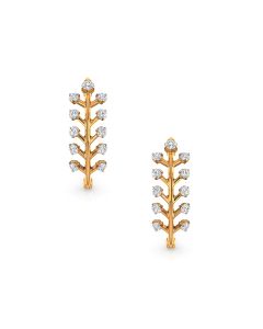 Leafy Affair Diamond Hoop Earrings