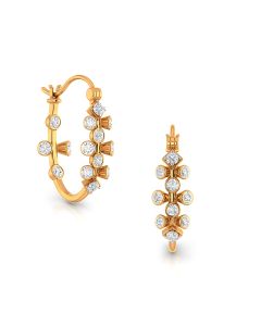 Scintillating Star Studded Diamond Hoops