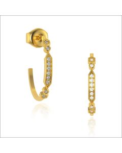 Magic Chain Diamond Hoops