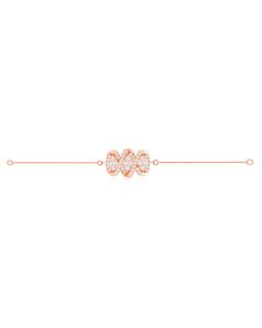 Stylish Rose Gold Beaded Diamond Bracelet