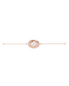 Elegant Rose Gold Chain Diamond Bracelet