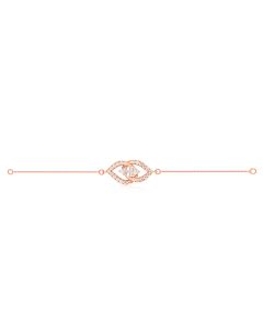 Glittering Rose Gold Link Diamond Bracelet