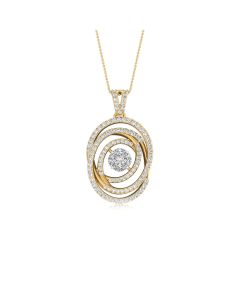 Grand Circular Motif Diamond Pendant