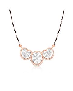 Floral Triplet Diamond Mangalsutra