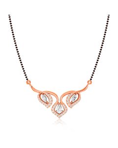 Contemporary Leaves Diamond Mangalsutra