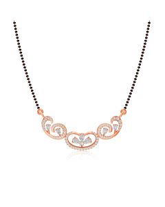 Contemporary Swirl Diamond Mangalsutra