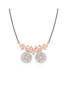 Twin Flower Vine Diamond Mangalsutra