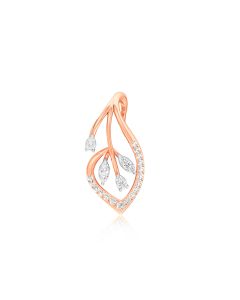 Elegant Floral Drop Diamond Pendant