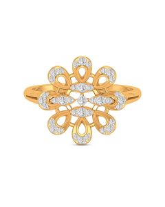 Floral Gloss Diamond Ring