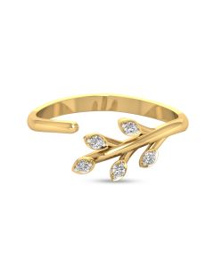 Elegant Fern Diamond Ring