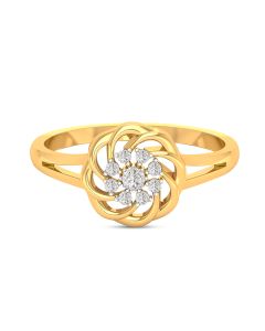 Floral Swirl Diamond Ring