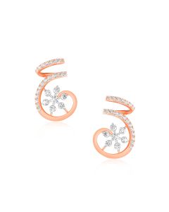 Captivating Rose Gold Diamond Earrings