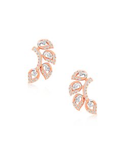 Radiant Rose Gold Diamond Studs