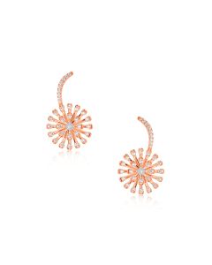 Exuberant Floral Motif Diamond Studs