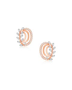 Astonishing Rose Gold Diamond Stud Earrings