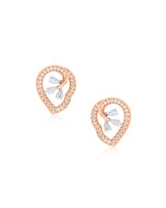 Lovely Rose Gold Diamond Studs