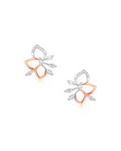 Adorable Rose Gold Diamond Stud Earrings