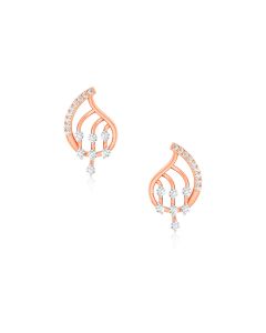 Fetching Rose Gold Diamond Studs