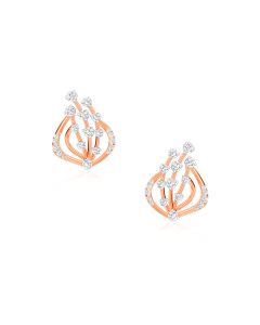 Exquisite Rose Gold Diamond Studs