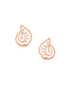 Charming Diamond Rose Gold Studs