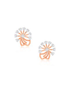 Fashionable Rose Gold Diamond Studs