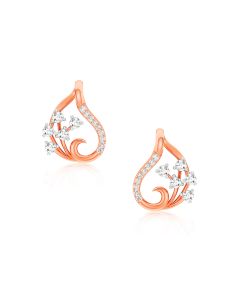 Artistic Rose Gold Diamond Studs