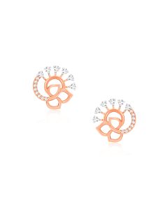 Unique Rose Gold Diamond Studs