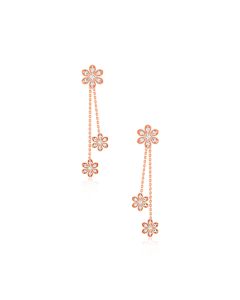 Floral Trio Diamond Earrings